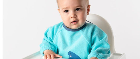 boy being fed in a high chair