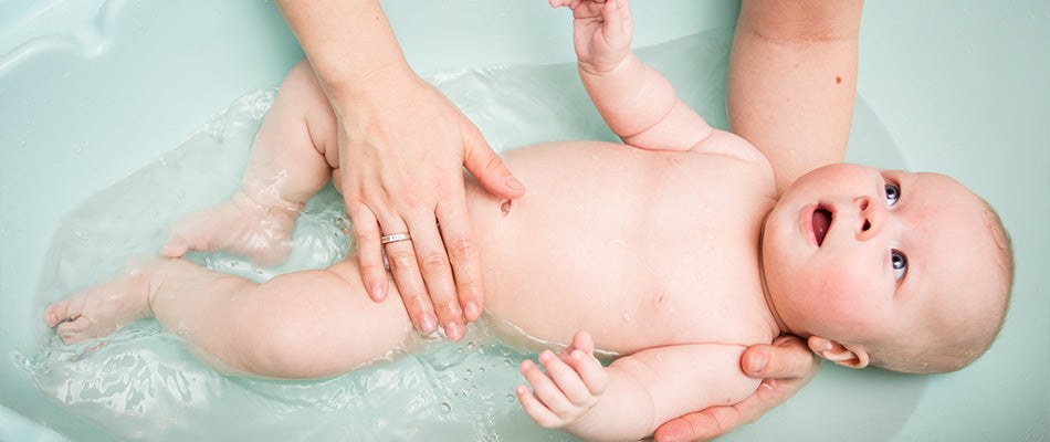 baby having a bath