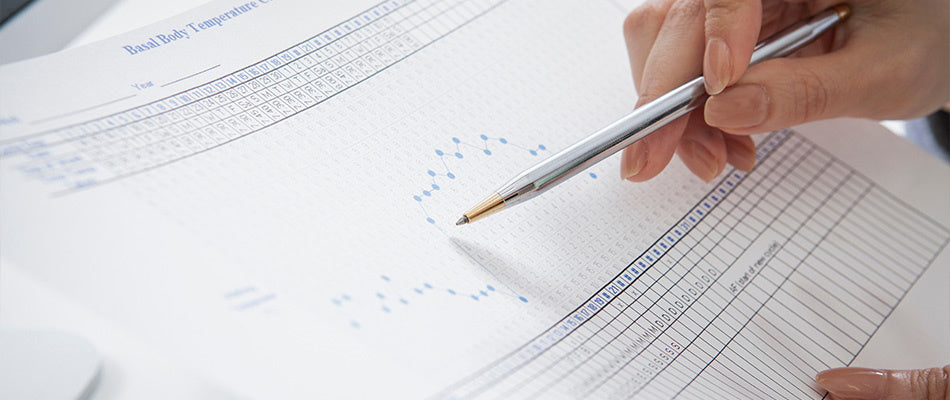 temperature chart with pen