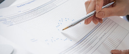 temperature chart with pen