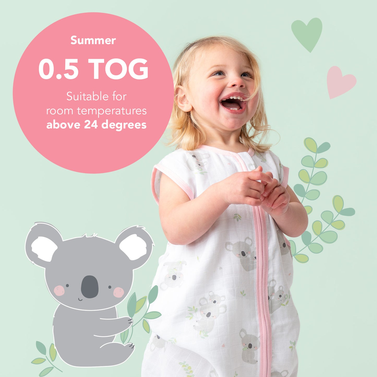 Muslin Baby Sleeping Bag - 0.5 TOG