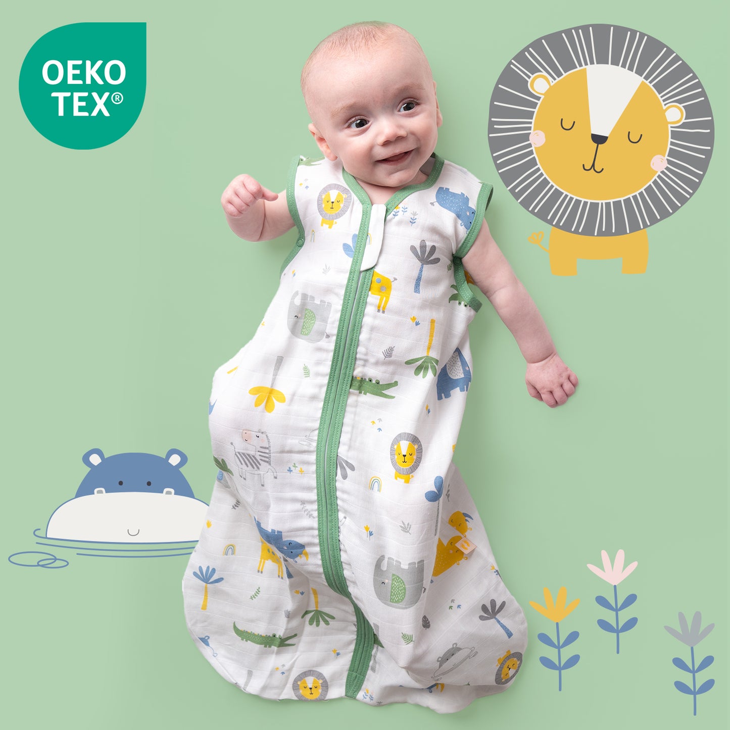 Muslin Baby Sleeping Bag - 0.5 TOG