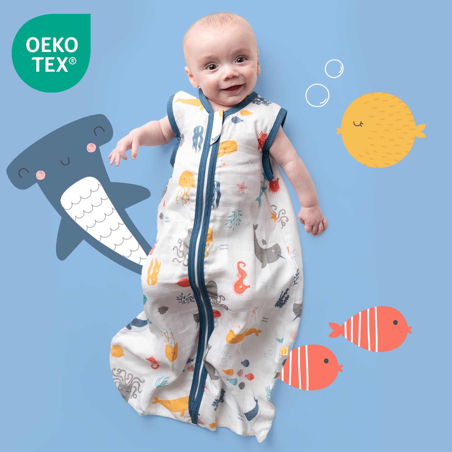 Muslin Baby Sleeping Bag - 0.5 TOG