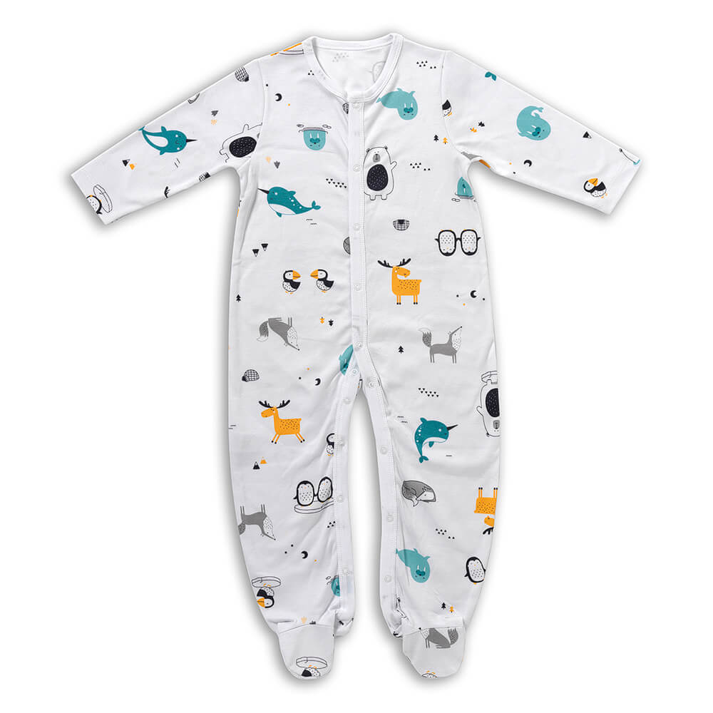 100% Organic Long Sleeve Baby Pyjamas - 2-pack