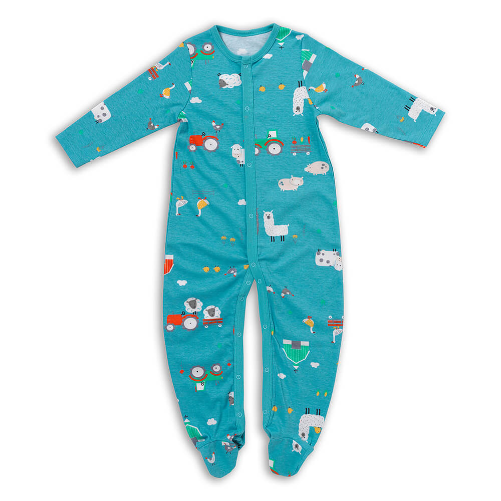 100% Organic Long Sleeve Baby Pyjamas - 2-pack