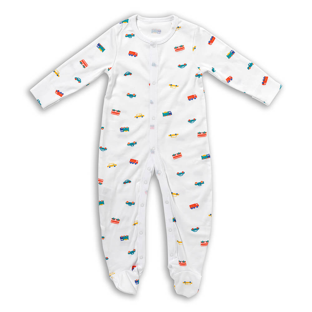 100% Organic Long Sleeve Baby Pyjamas - 2-pack