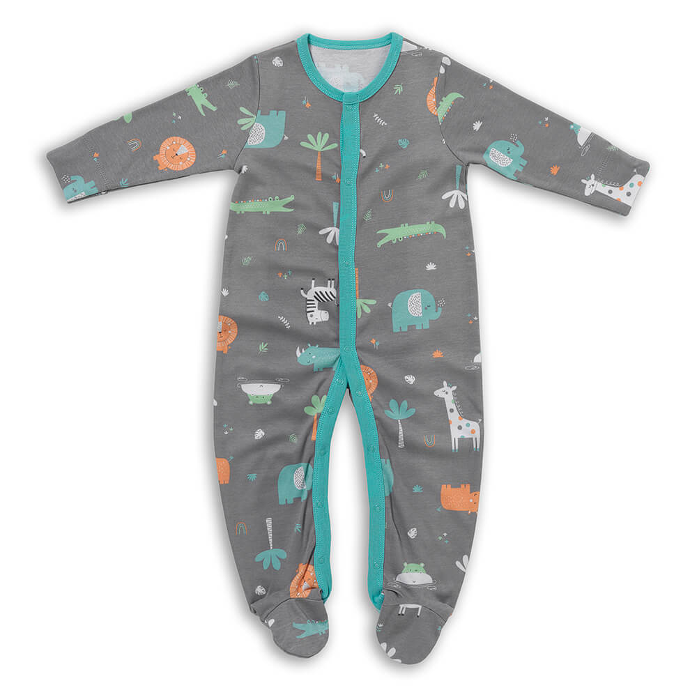 100% Organic Long Sleeve Baby Pyjamas - 2-pack