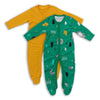 100% Organic Long Sleeve Baby Pyjamas - 2-pack