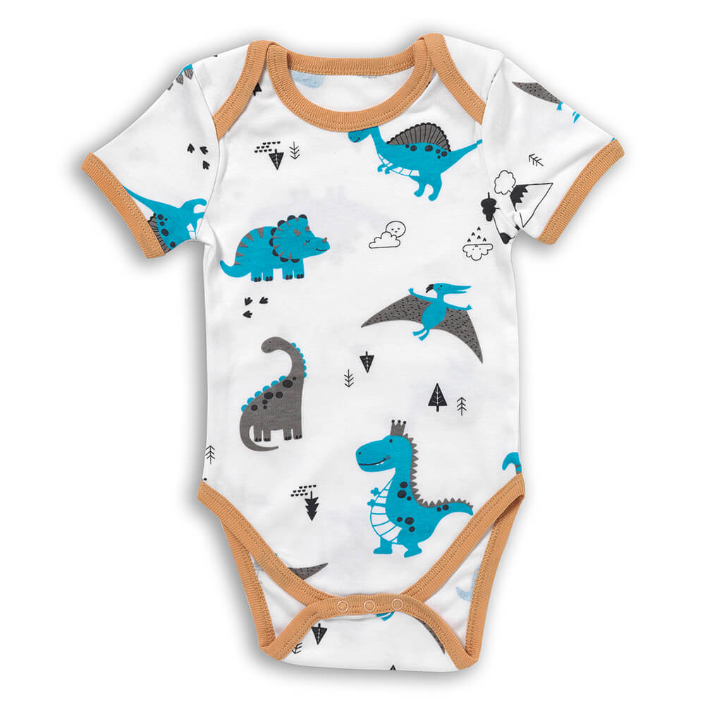 100% Organic Short Sleeve Baby Body - 5-pack