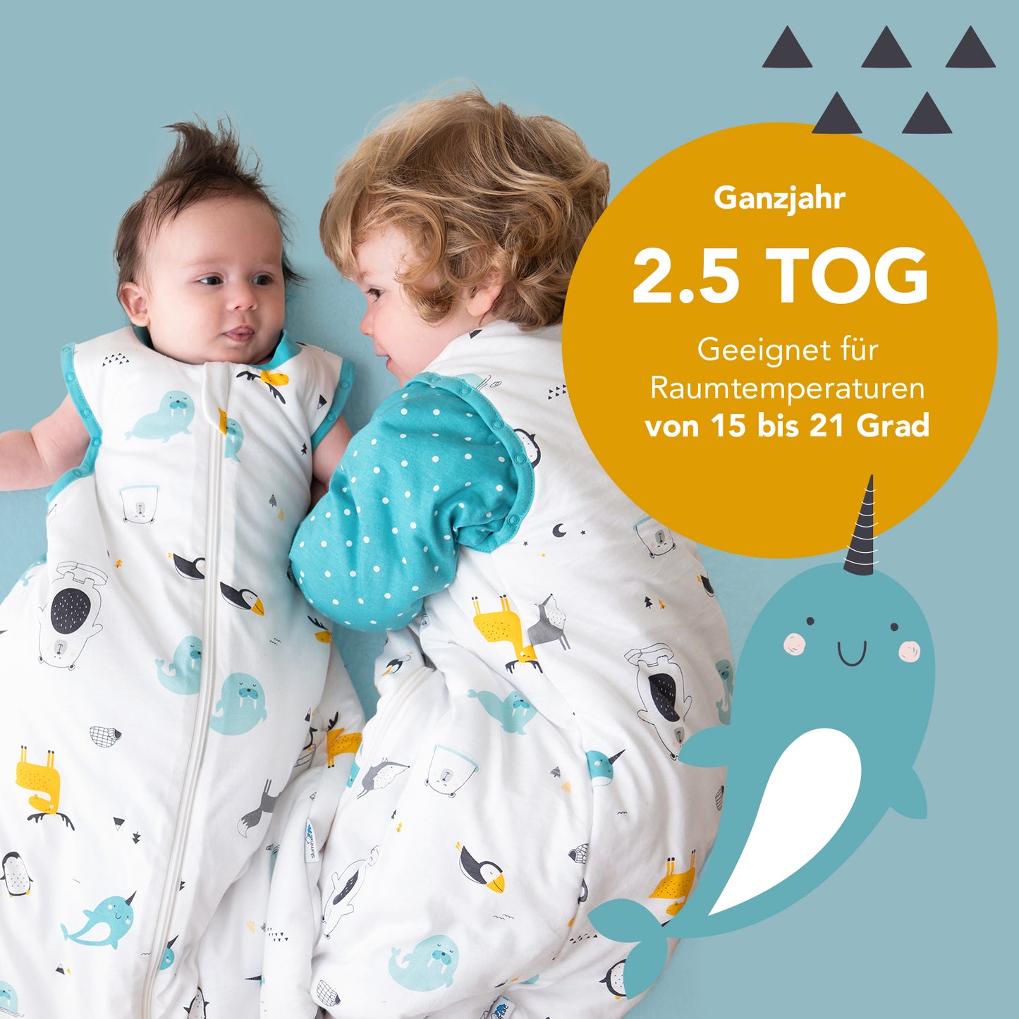 Organic Sleeping Bag with Detachable Sleeves - 2.5 TOG