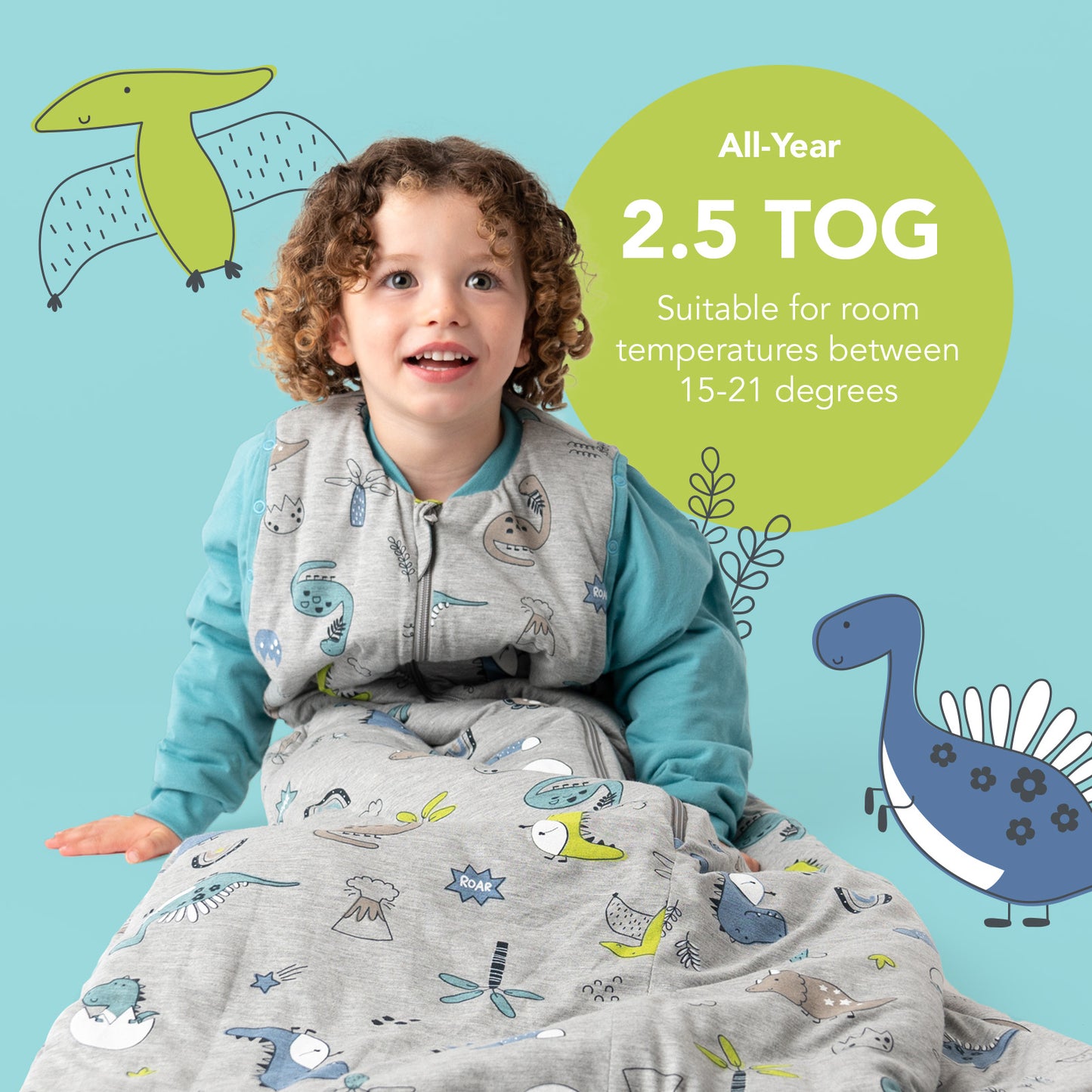 Sleeping Bag with Detachable Sleeves - 2.5 TOG