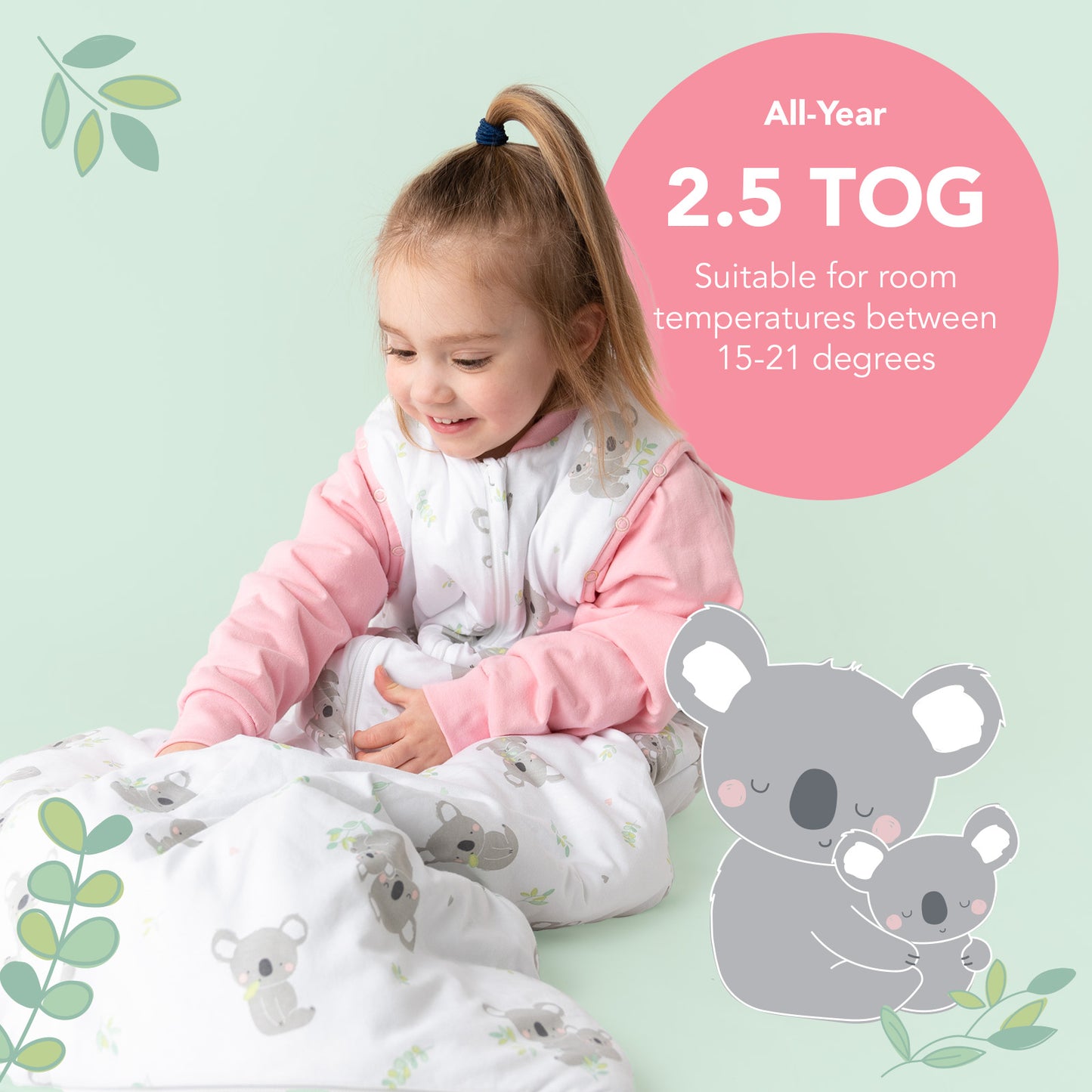 Sleeping Bag with Detachable Sleeves - 2.5 TOG