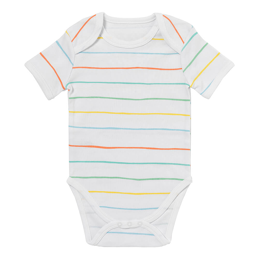 100% Organic Short Sleeve Baby Body - 5-pack