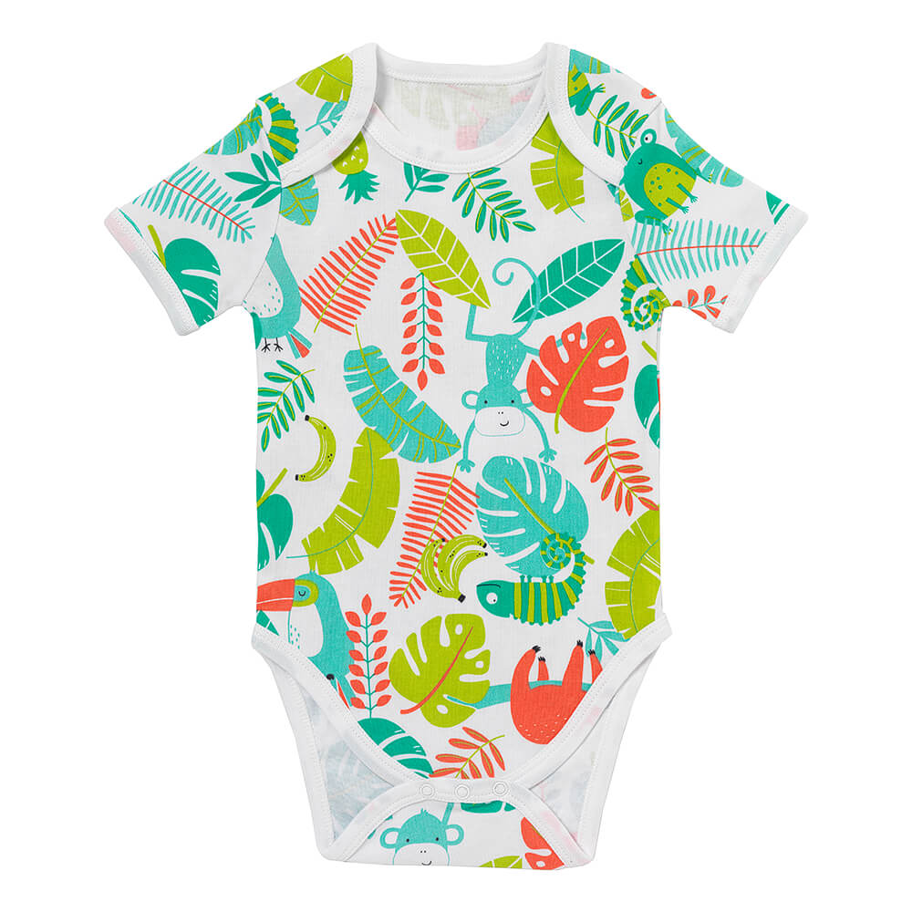 100% Organic Short Sleeve Baby Body - 5-pack