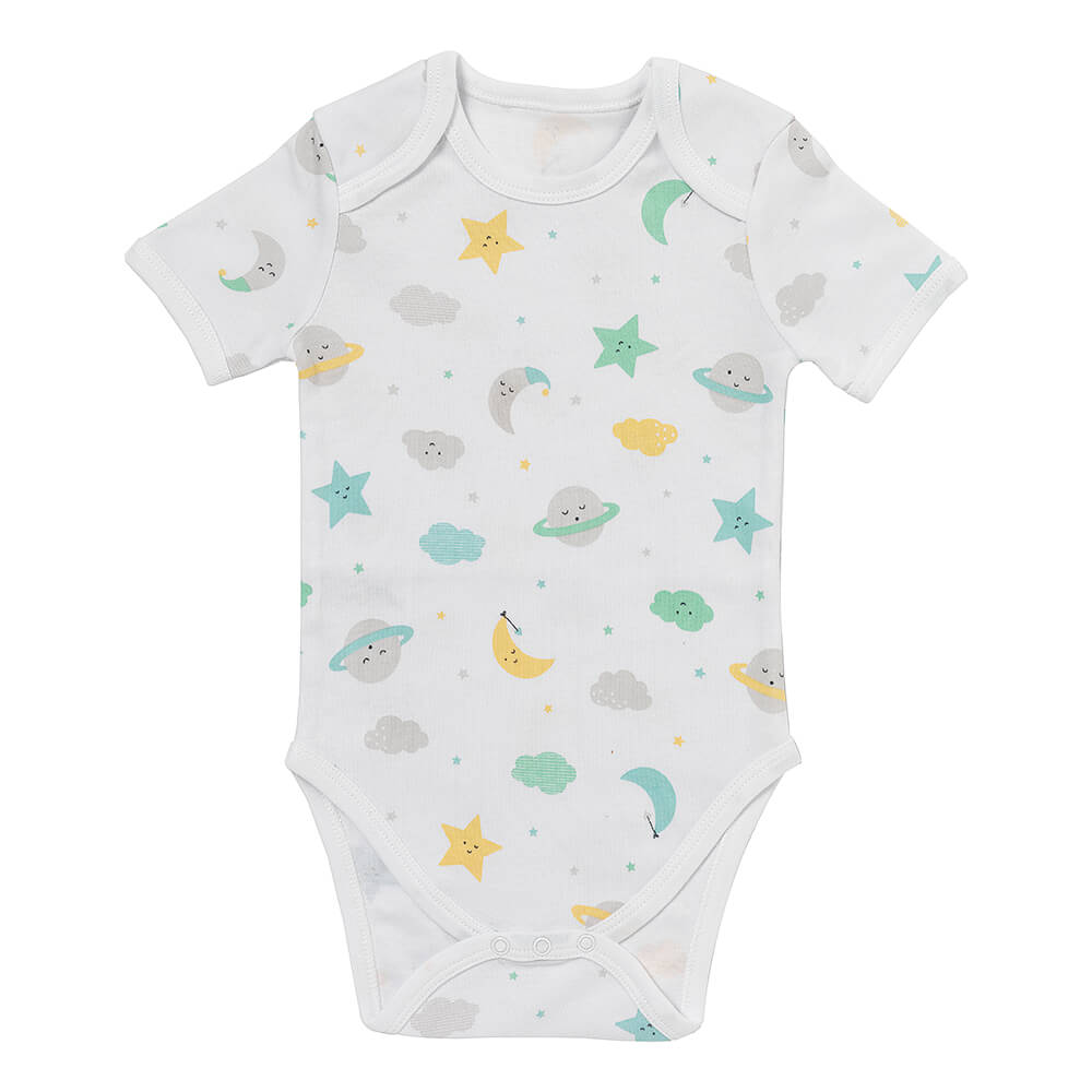 100% Organic Short Sleeve Baby Body - 5-pack