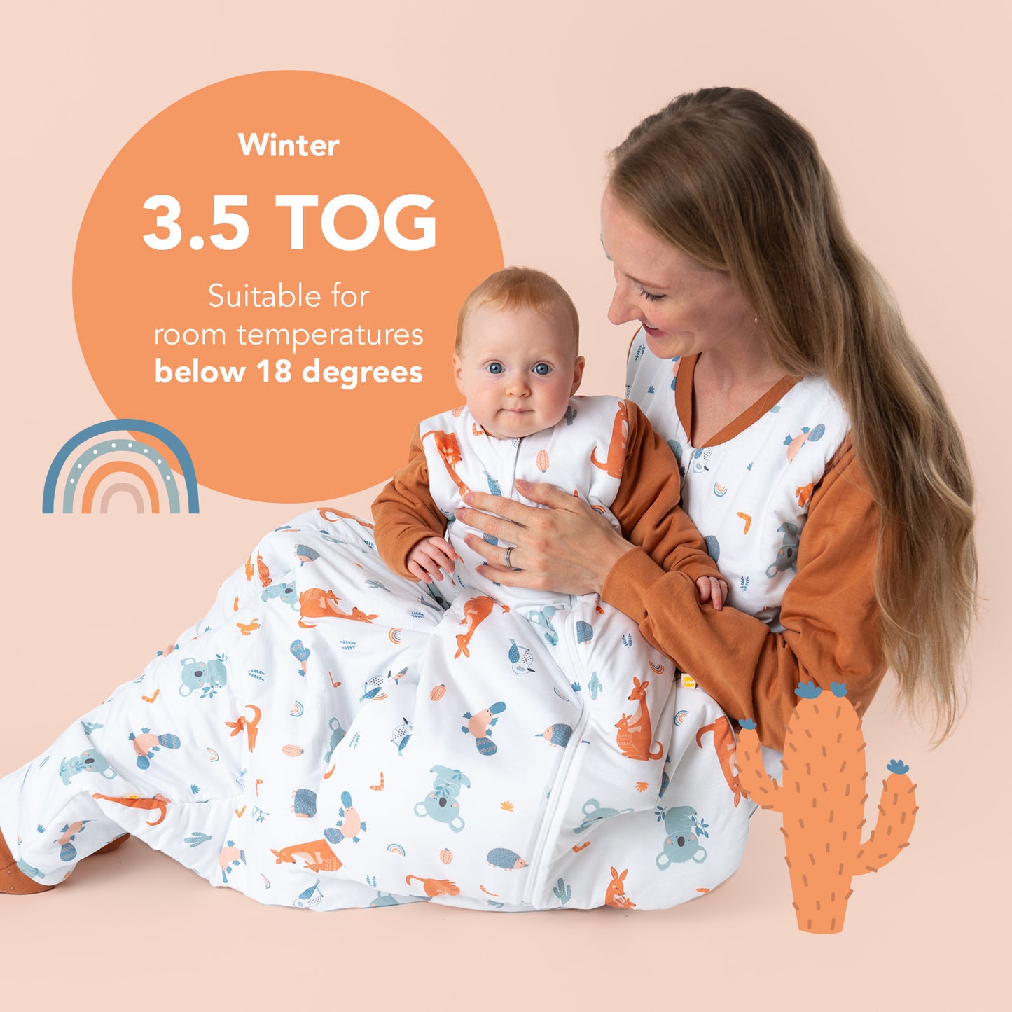 Long Sleeve Baby Sleeping Bag - 3.5 TOG