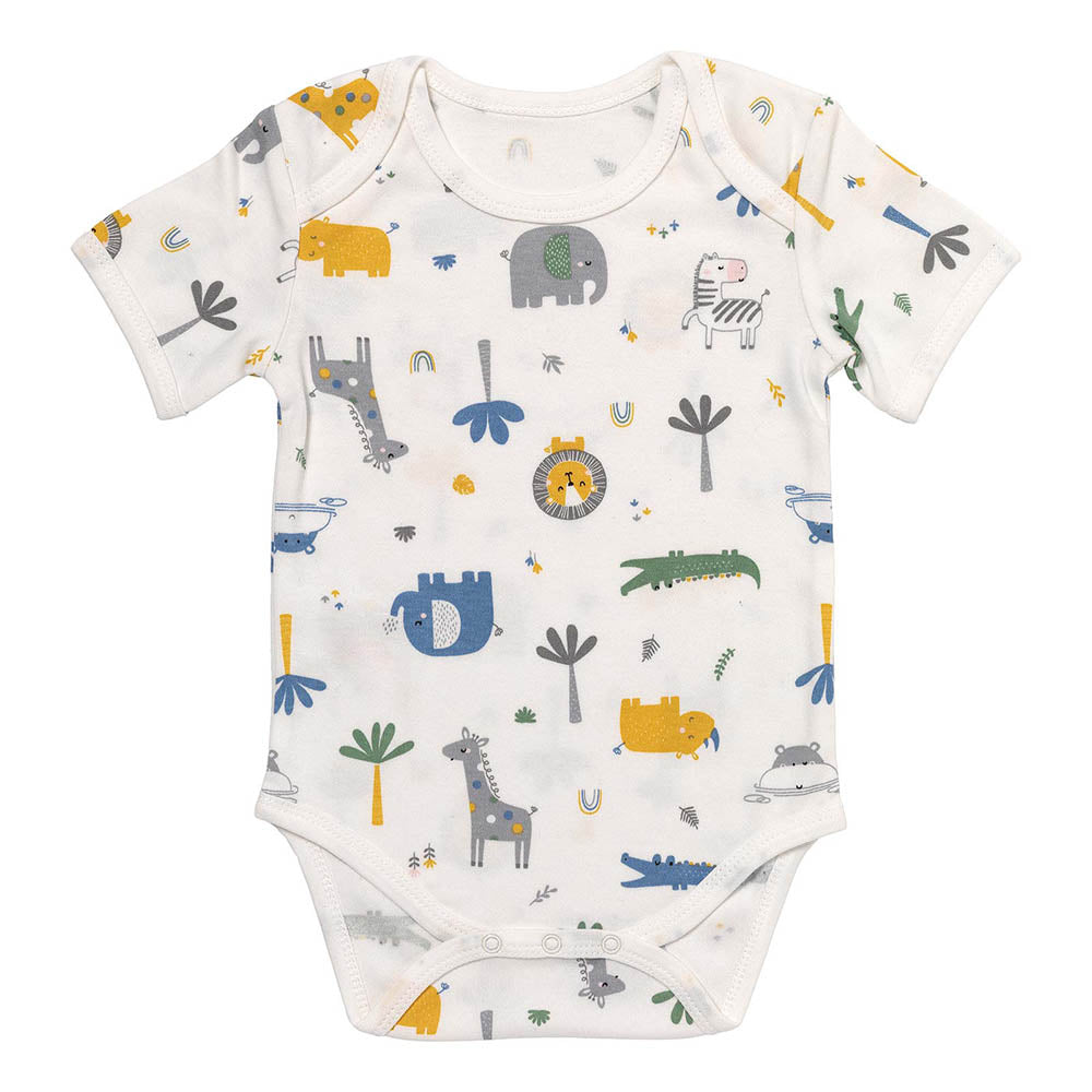 100% Organic Short Sleeve Baby Body - 5-pack