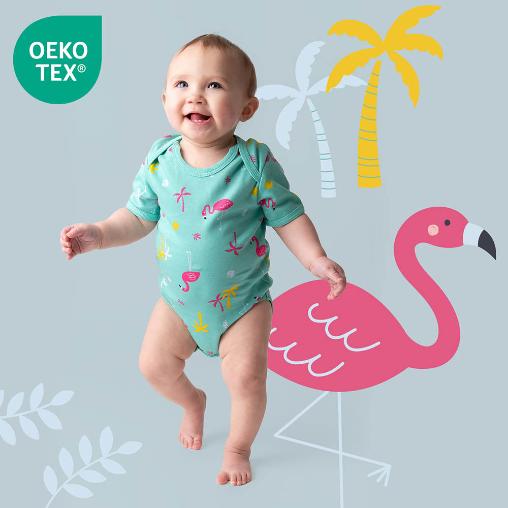 100% Organic Short Sleeve Baby Body - 5-pack