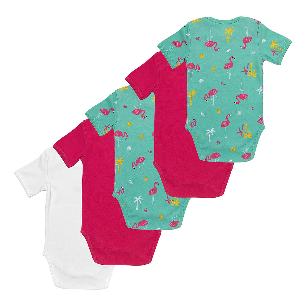 100% Organic Short Sleeve Baby Body - 5-pack