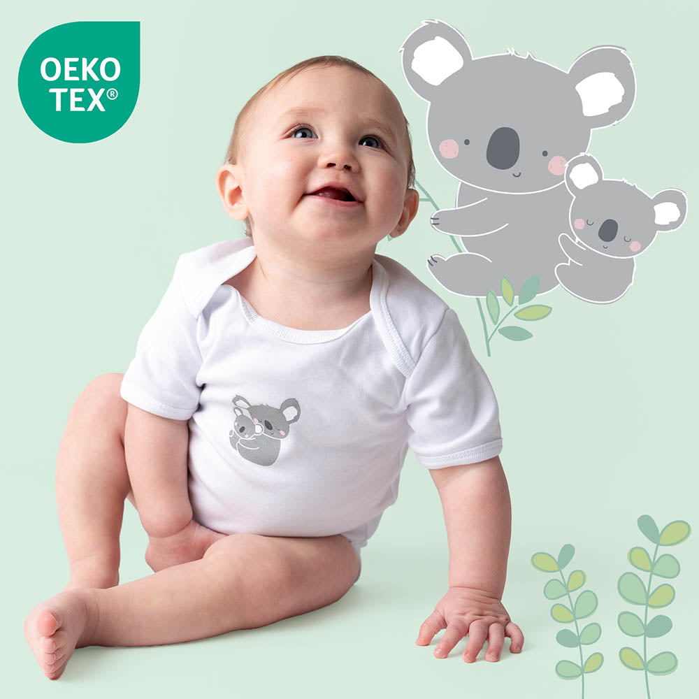 100% Organic Short Sleeve Baby Body - 5-pack