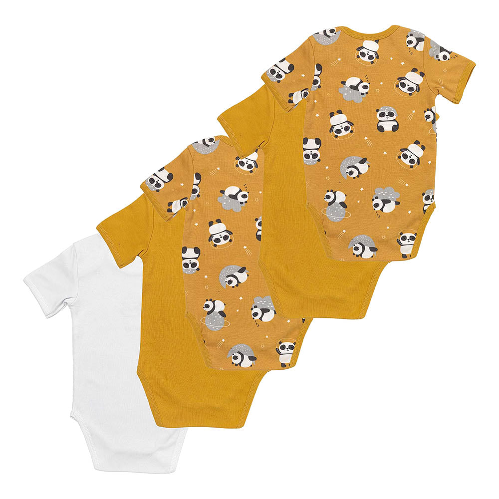 100% Organic Short Sleeve Baby Body - 5-pack