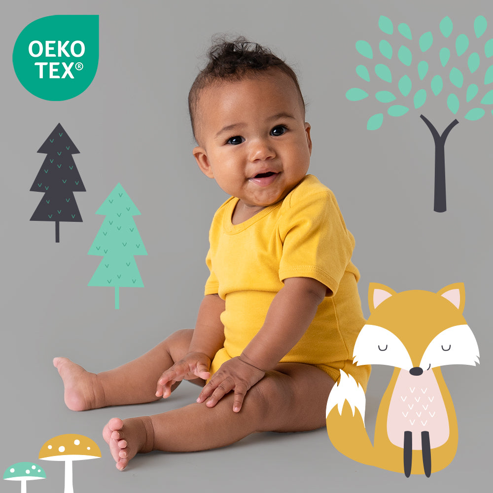 100% Organic Short Sleeve Baby Body - 5-pack