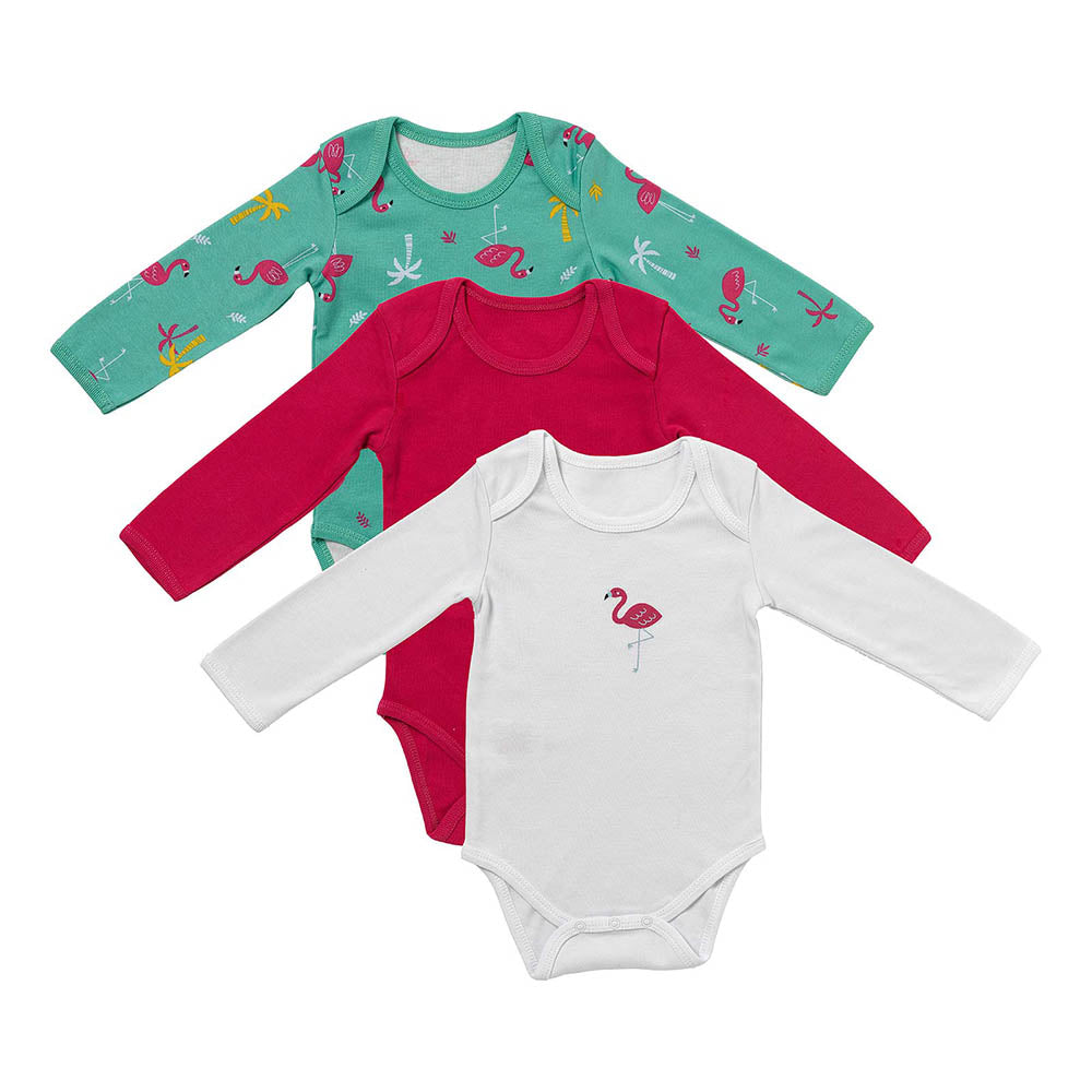 Organic Long Sleeve Baby Body - 3-pack