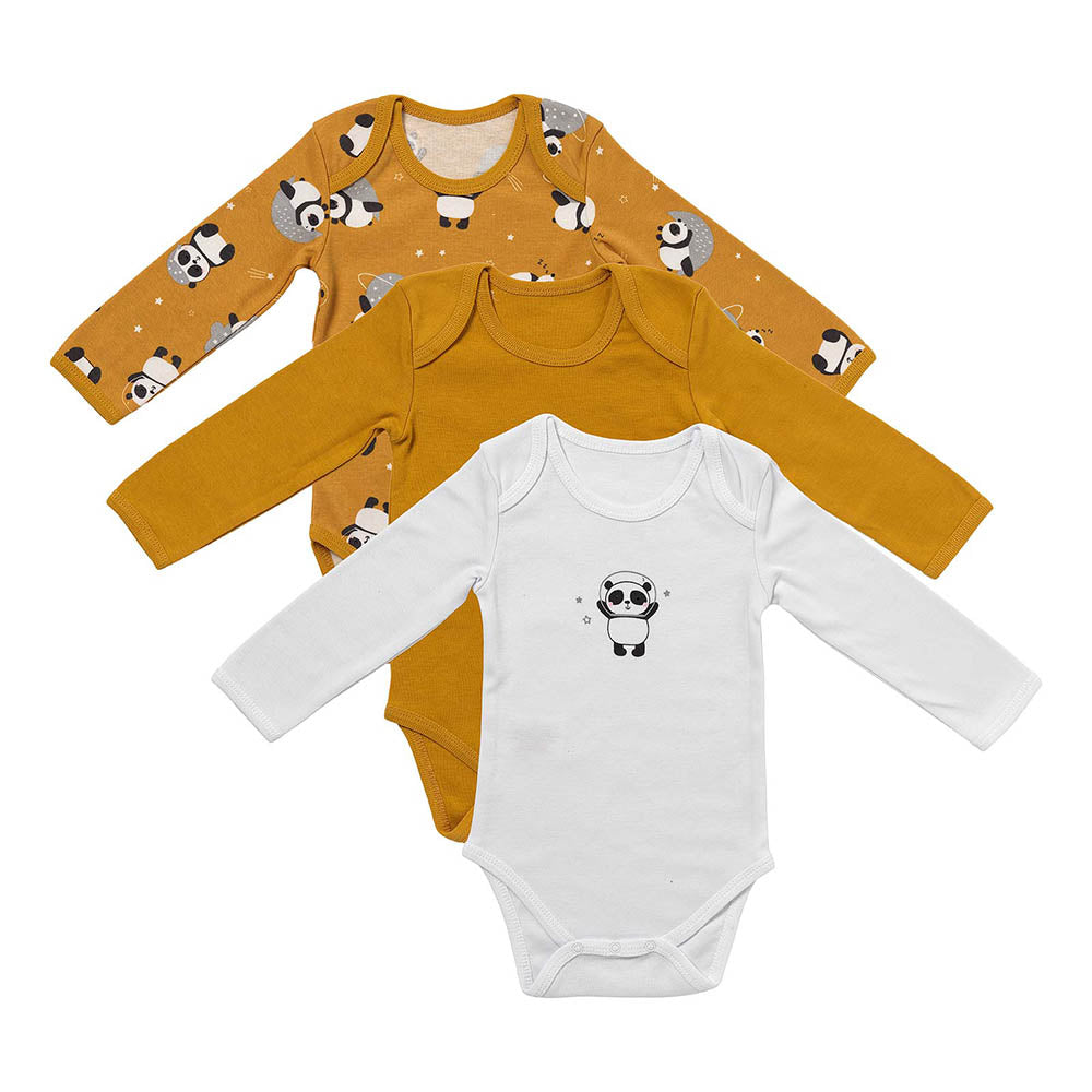 Organic Long Sleeve Baby Body - 3-pack