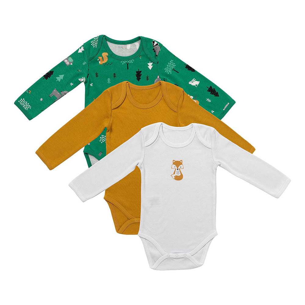 Organic Long Sleeve Baby Body - 3-pack