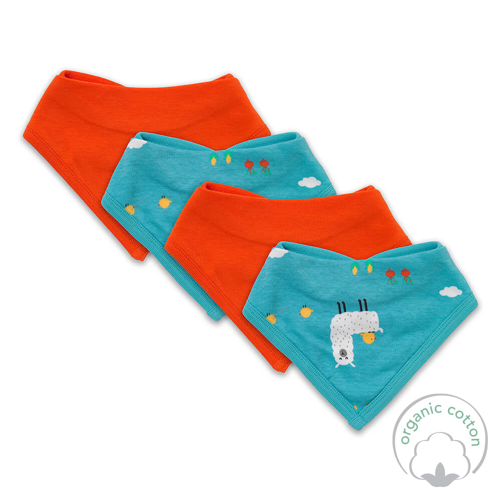 Organic Baby Bandanas - 4-pack