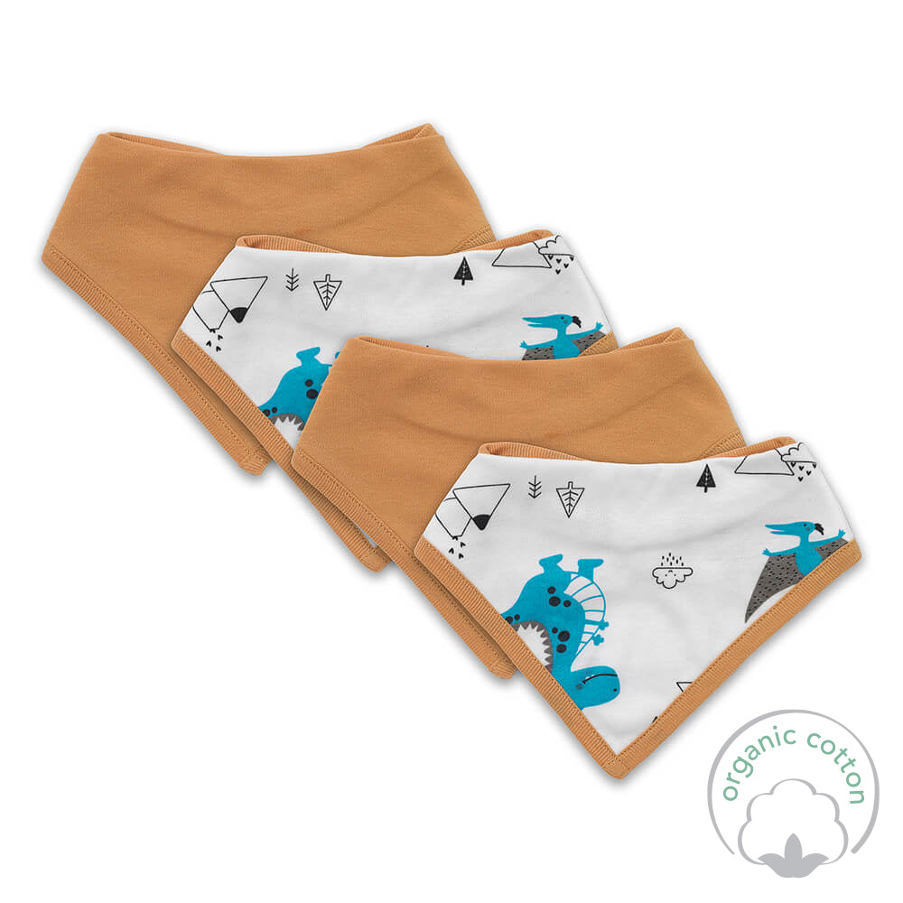 Organic Baby Bandanas - 4-pack