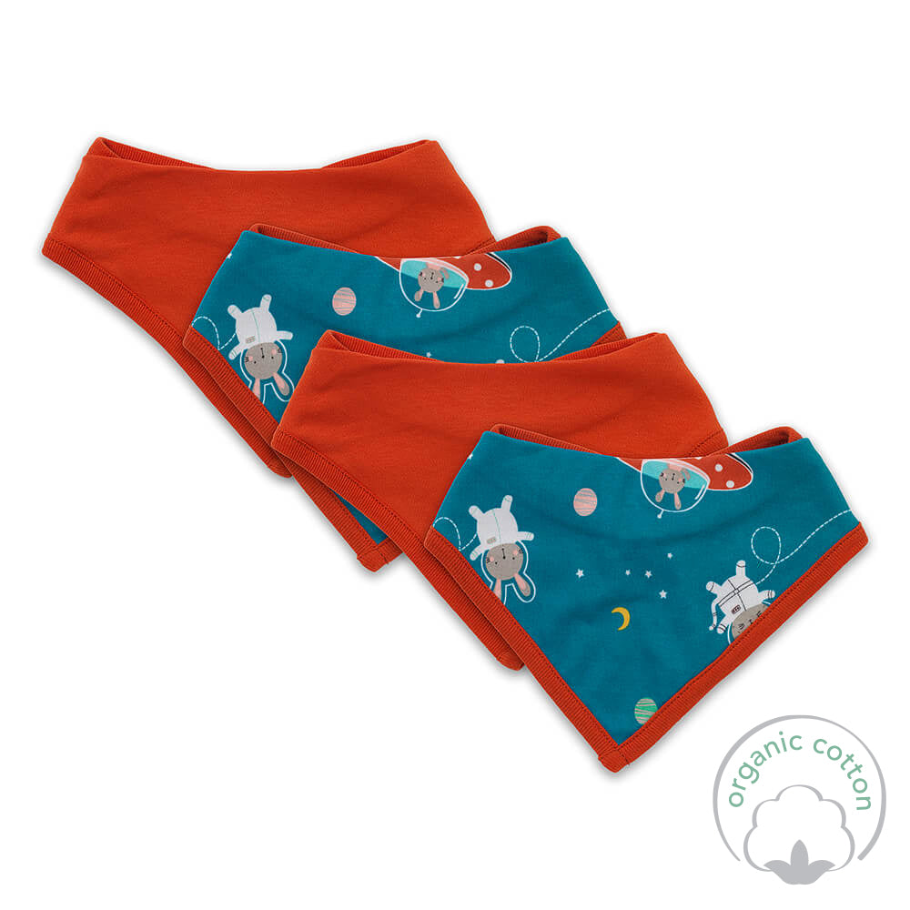 Organic Baby Bandanas - 4-pack