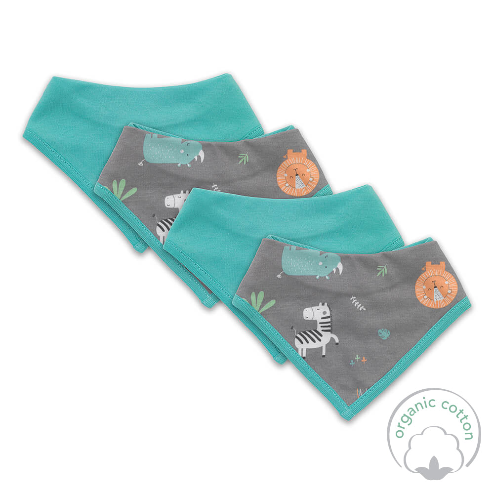 Organic Baby Bandanas - 4-pack