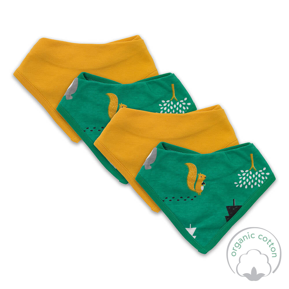 Organic Baby Bandanas - 4-pack