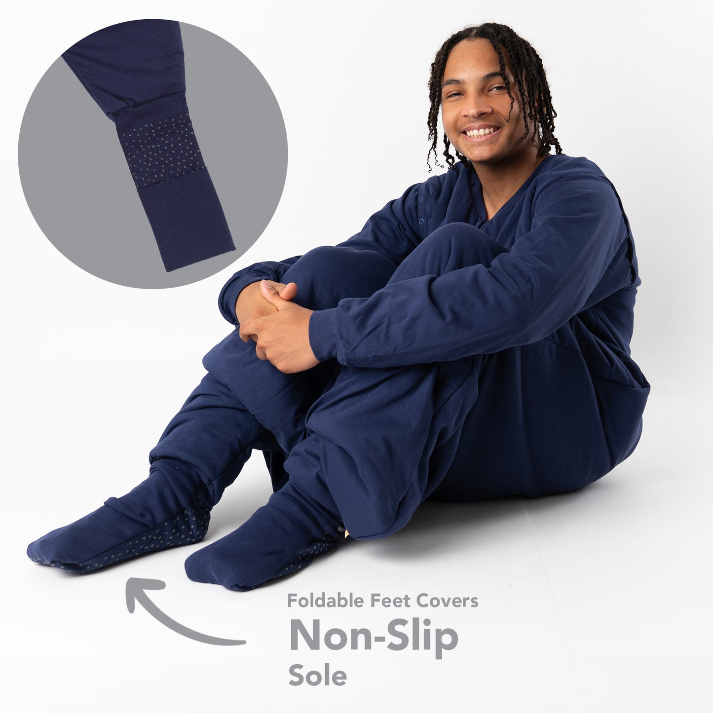 Adult Sleeping Bag with Feet & Detachable Sleeves - 2.5 TOG