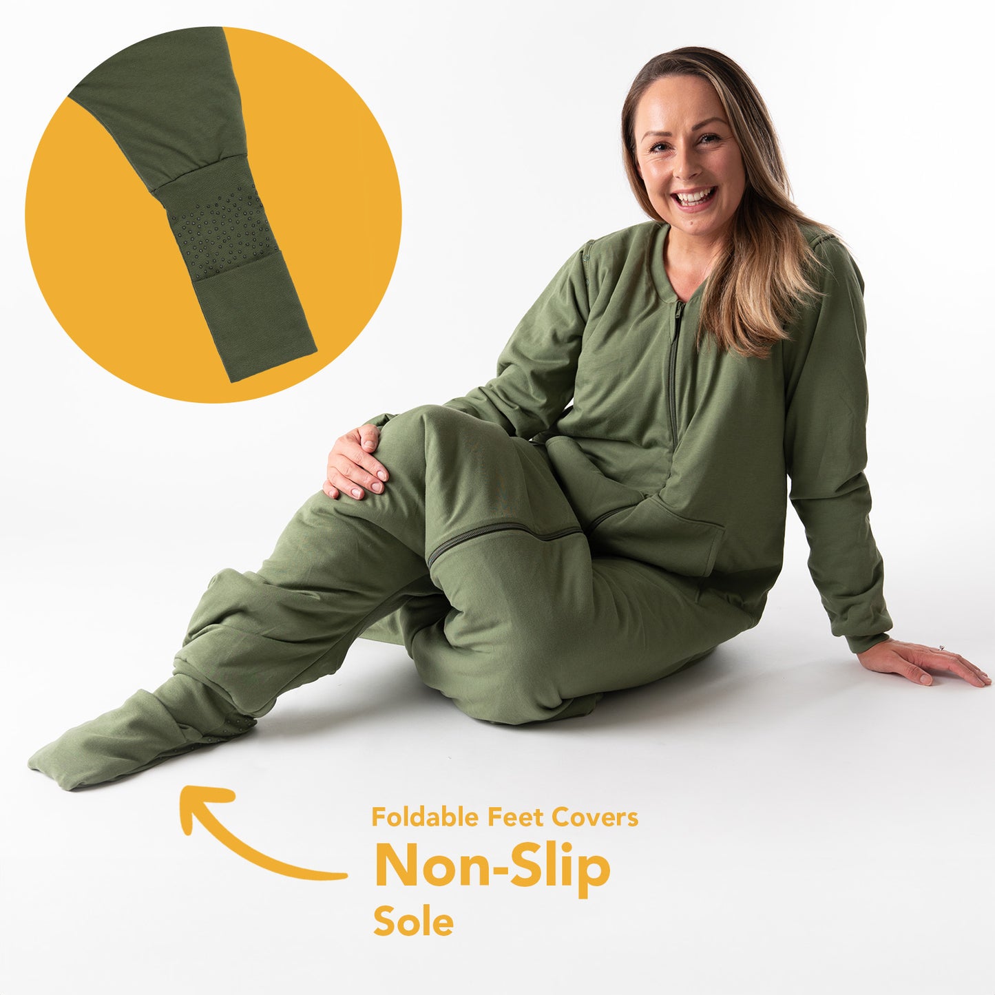 Adult Sleeping Bag with Feet & Detachable Sleeves - 2.5 TOG