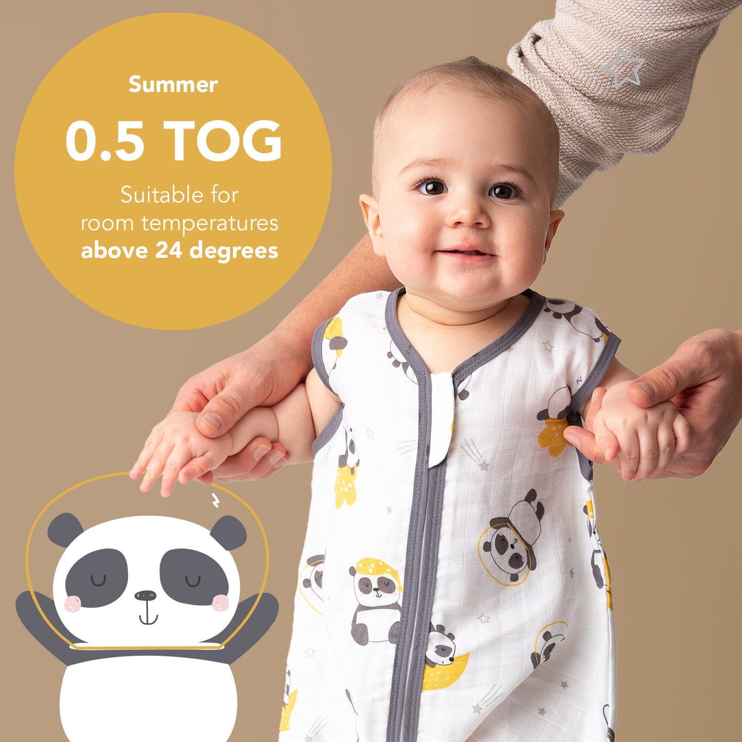 Muslin Baby Sleeping Bag - 0.5 TOG