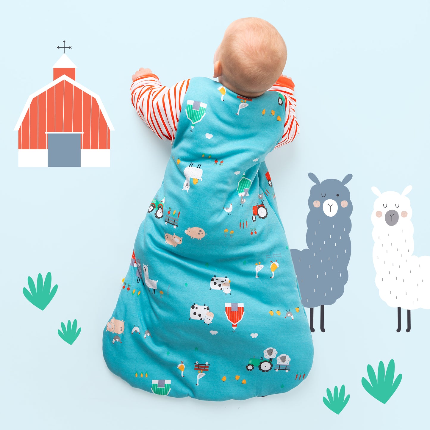 Organic Long Sleeve Baby Sleeping Bag - 3.5 TOG