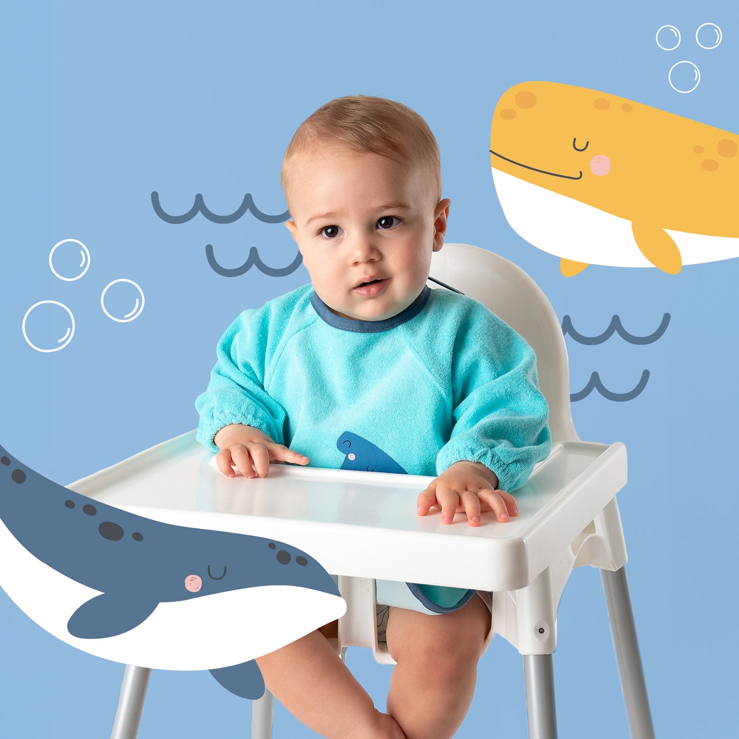 Waterproof Baby Bib with Sleeves