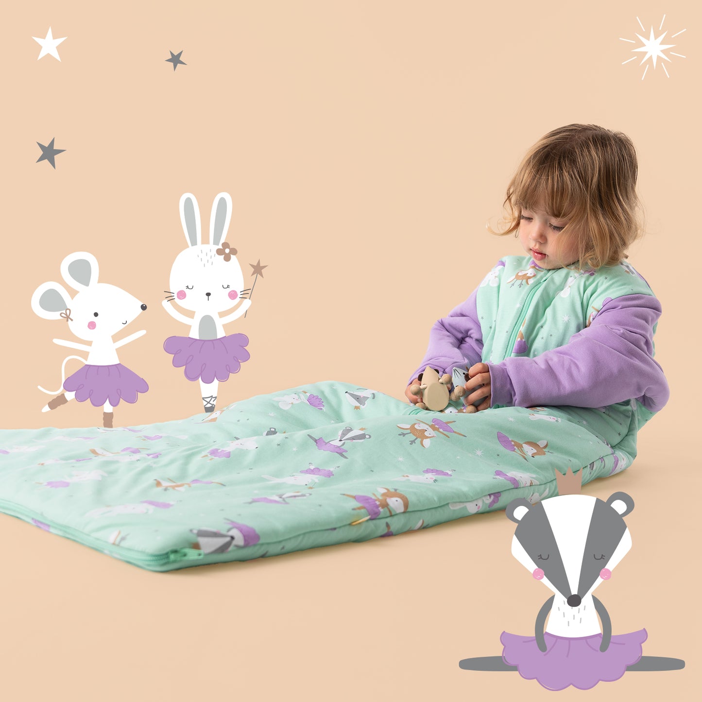 Long Sleeve Baby Sleeping Bag - 3.5 TOG