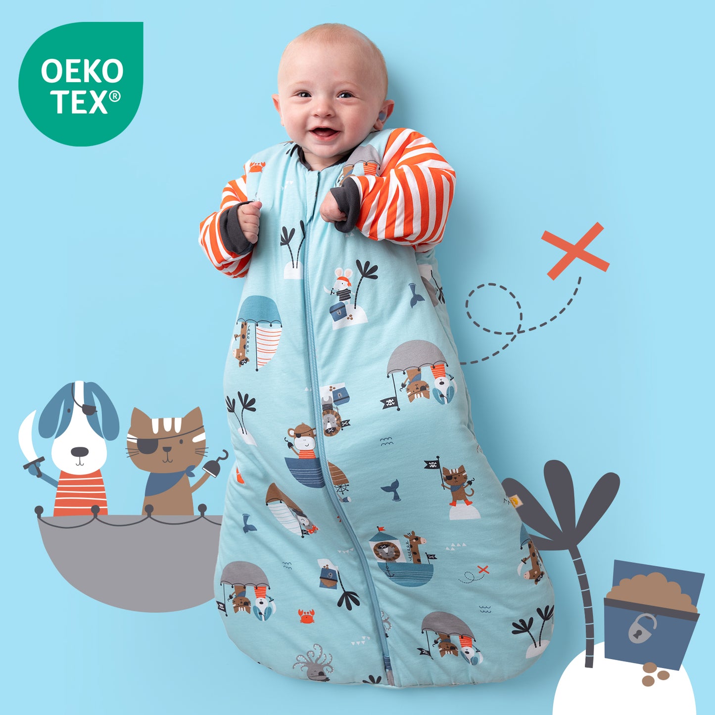 Long Sleeve Baby Sleeping Bag - 3.5 TOG