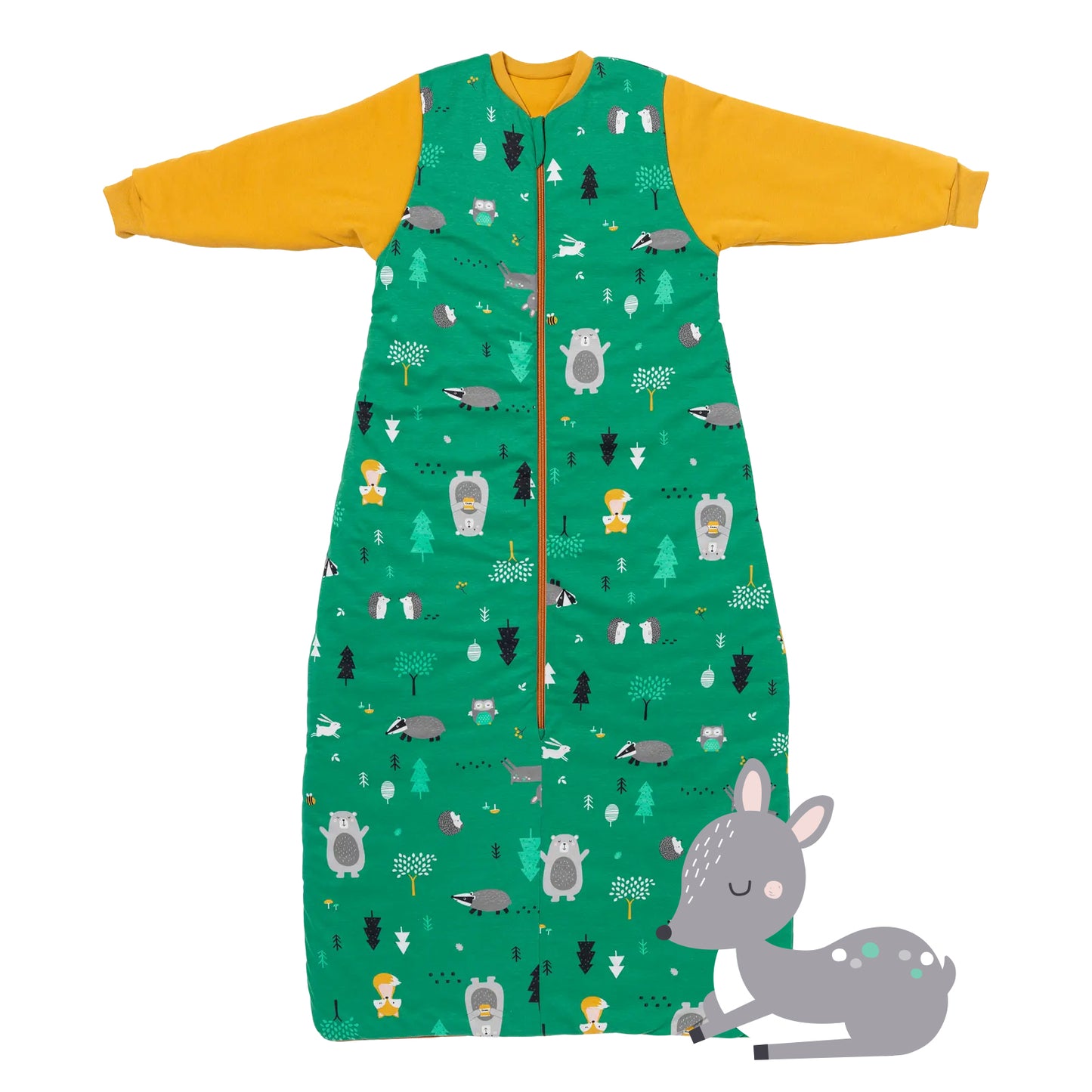 Organic Long Sleeve Baby Sleeping Bag - 3.5 TOG