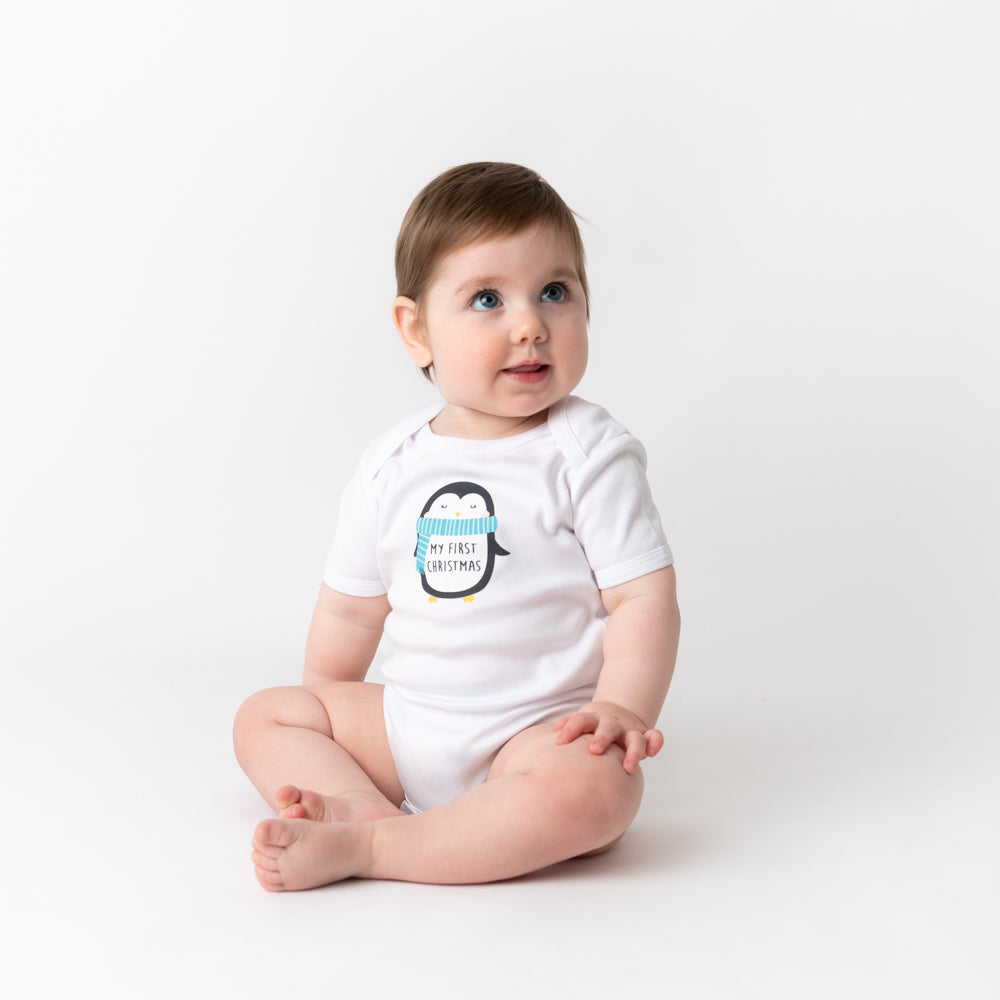 100% Organic Short Sleeve Baby Body slogan