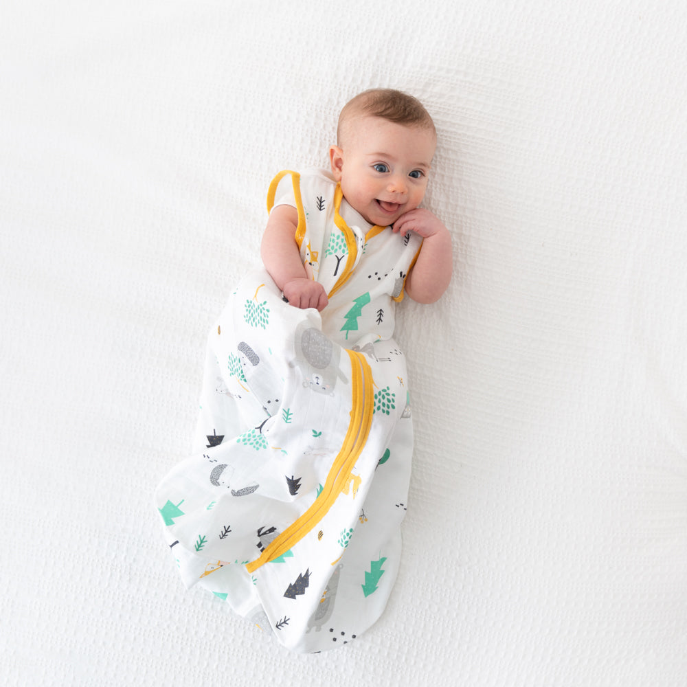 Organic Muslin Baby Sleeping Bag - 0.5 Tog